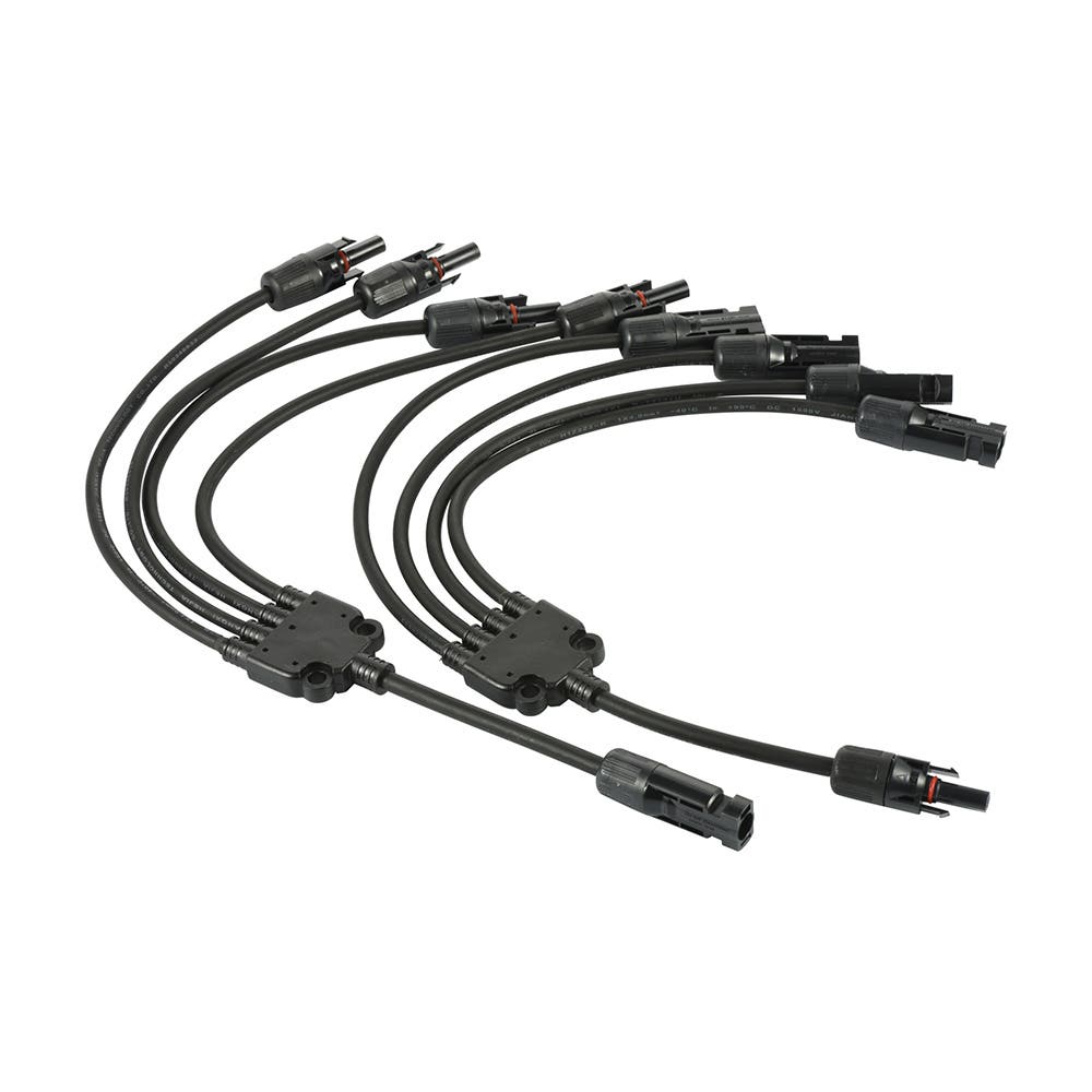Conector Solar Derivação Rabicho 30cm 4x1 4-6mm 1kV Macho Kript