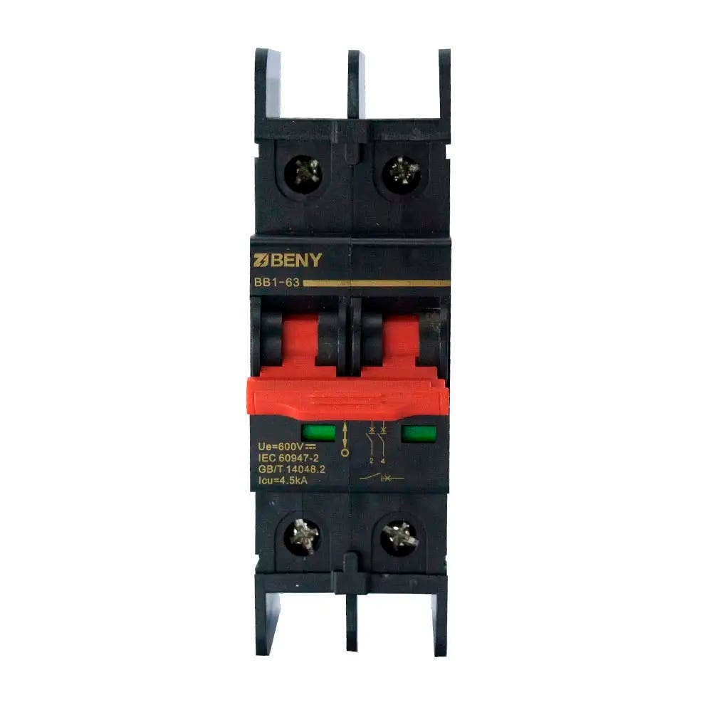 Disjuntor Bifásico 16A Curva B 600Vcc 6kA BB1632P16A Beny