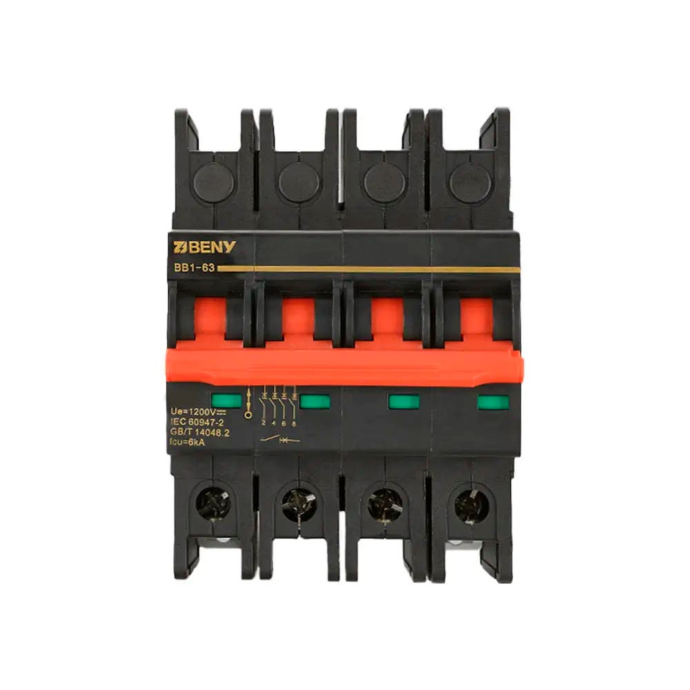 Disjuntor Tetrapolar 20A Curva B 1200Vcc 6kA BB1634P20A Beny