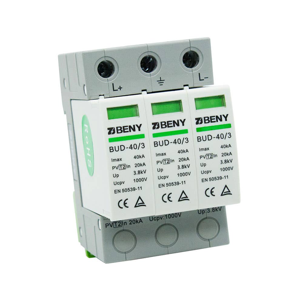 Protetor Surto Solar Classe II 3 Pólos 1000Vcc 40kA Beny